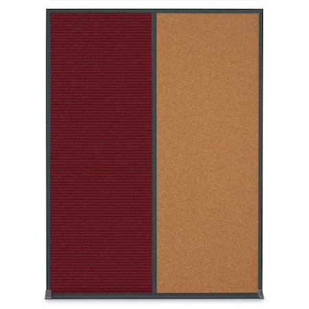 United Visual Products Single Door Radius Plus Corkboard, 18"X, UV8000PLUS-BRONZE-CORK UV8000PLUS-BRONZE-CORK